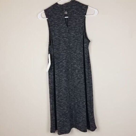 Almost Famous Black Marled Sleeveless Mock Neck Dress - Picture 5 of 7